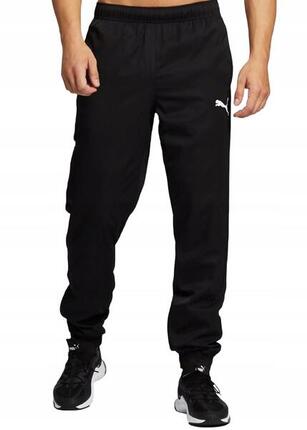 męskie spodnie sportowe dresowe treningowe czarne PUMA ACTIVE WOVEN 586733-01