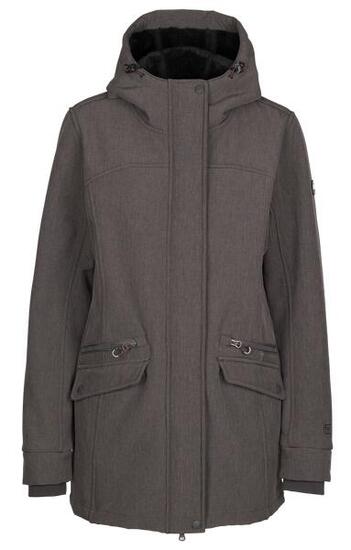 Trespass Anza Damen Softshelljacke Lang - Dunkelgrau Meliert