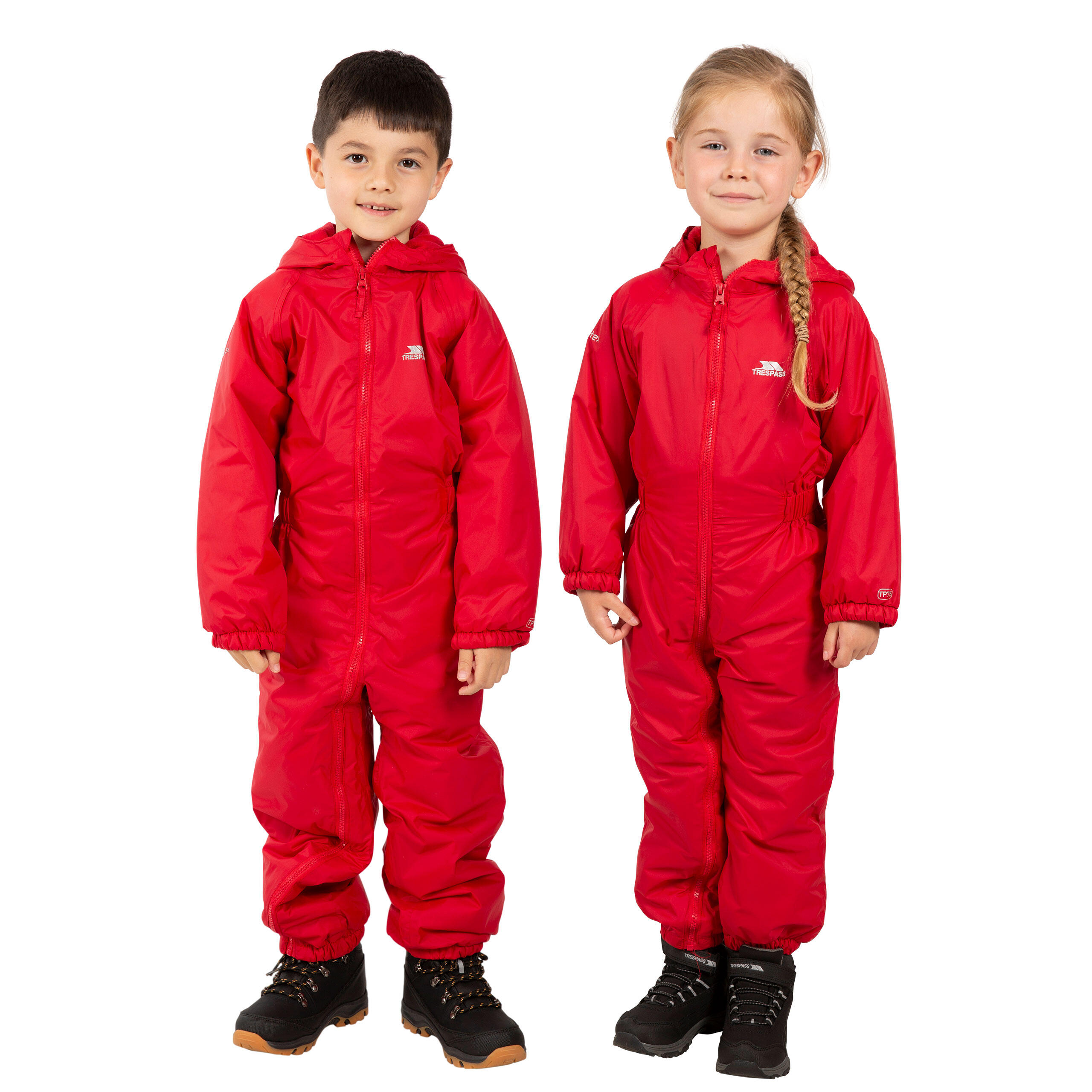 Trespass Dripdrop - Tuta Antipioggia Bambino Signal Red 3/4 4/5