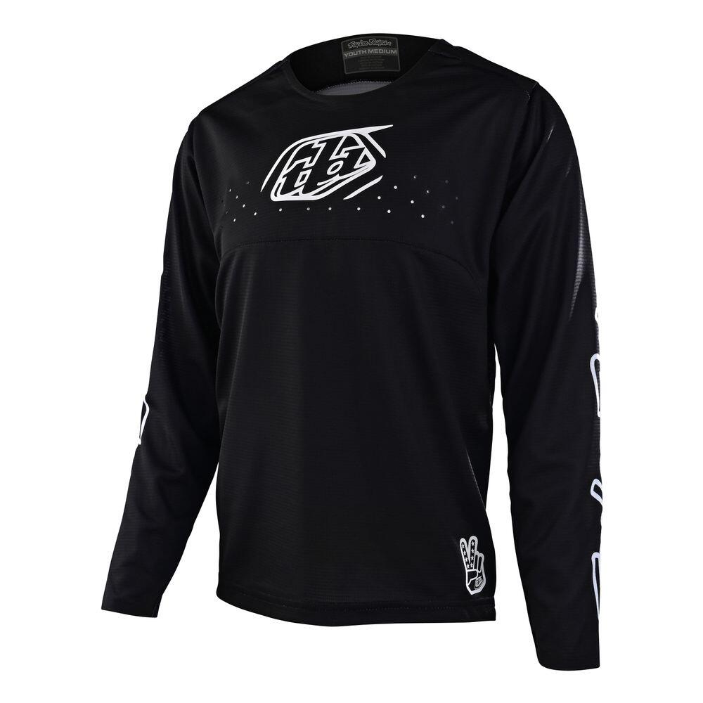 Maillot VTT SPRINT respirant à manches longues pour enfant Noir 1/2