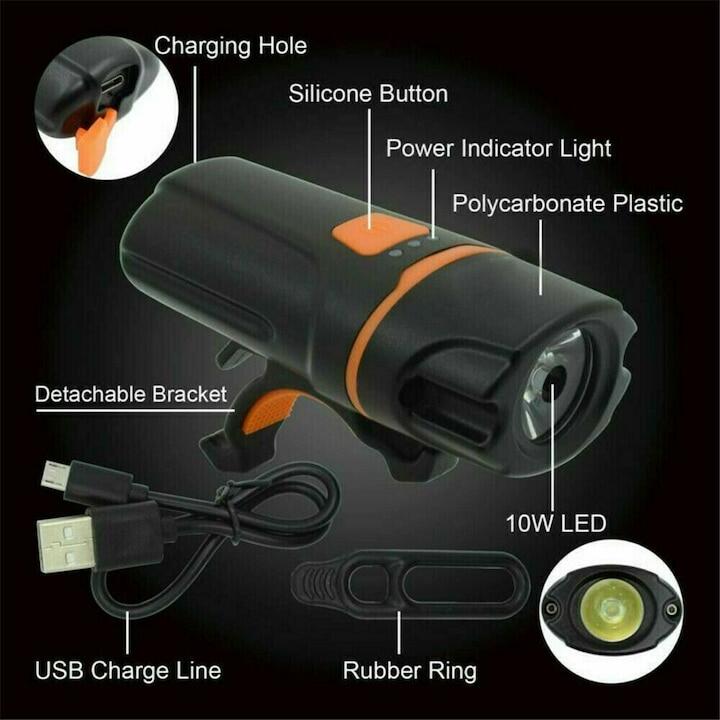 Far profesional orange CS227, Reincarcabil USB, 6 moduri
