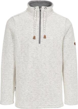 Trespass Falmouthfloss Pull homme demi-zip Off White