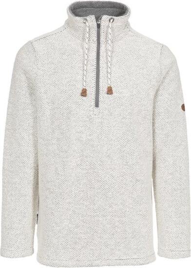 Trespass Falmouthfloss Pull homme demi-zip Off White