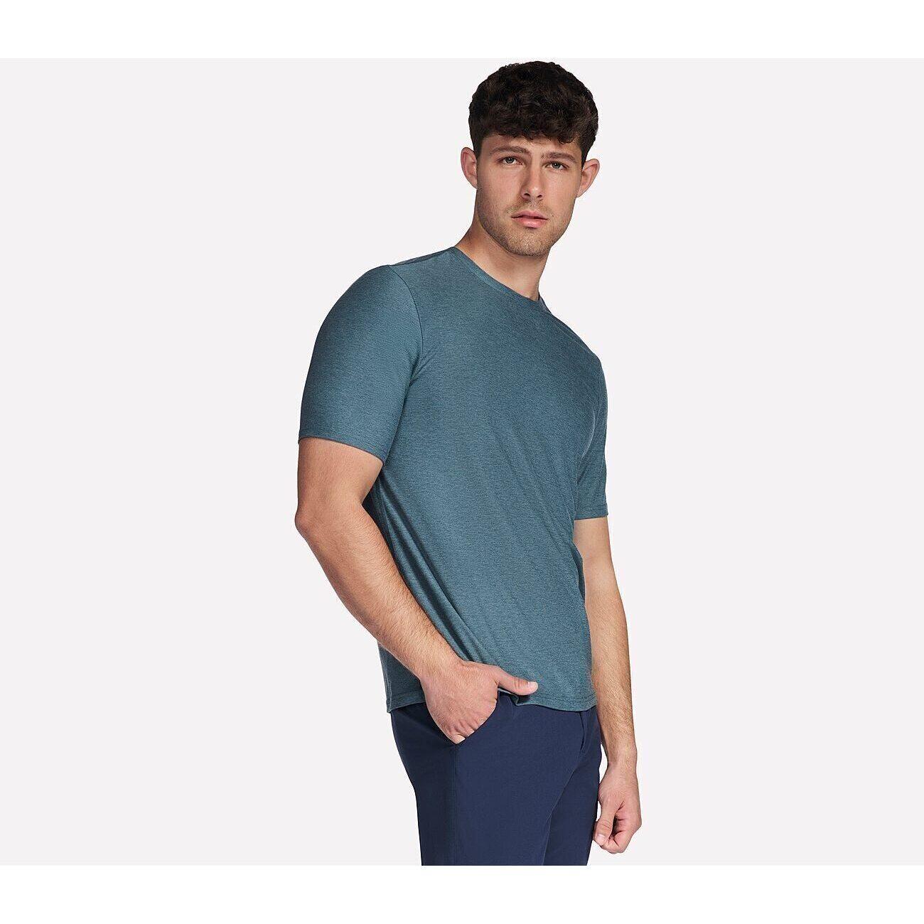 T-shirt Skechers GO DRI All Day Tee, Blauw, Mannen 3/5
