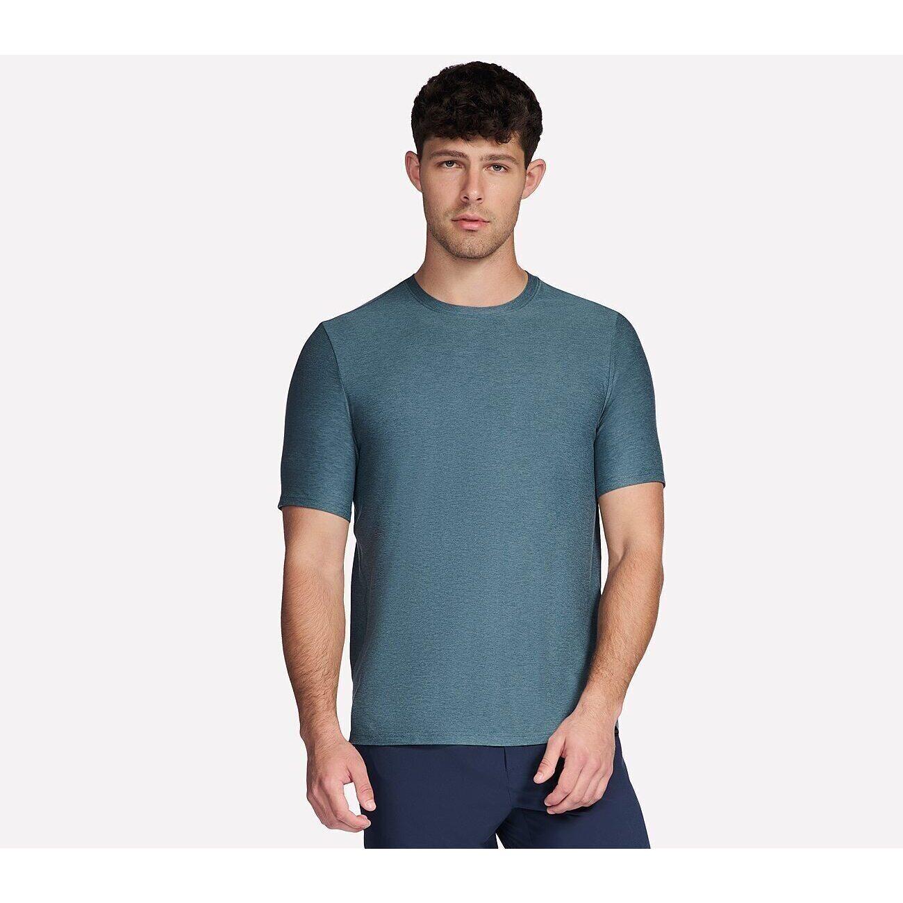 T-shirt Skechers GO DRI All Day Tee, Blauw, Mannen 5/5