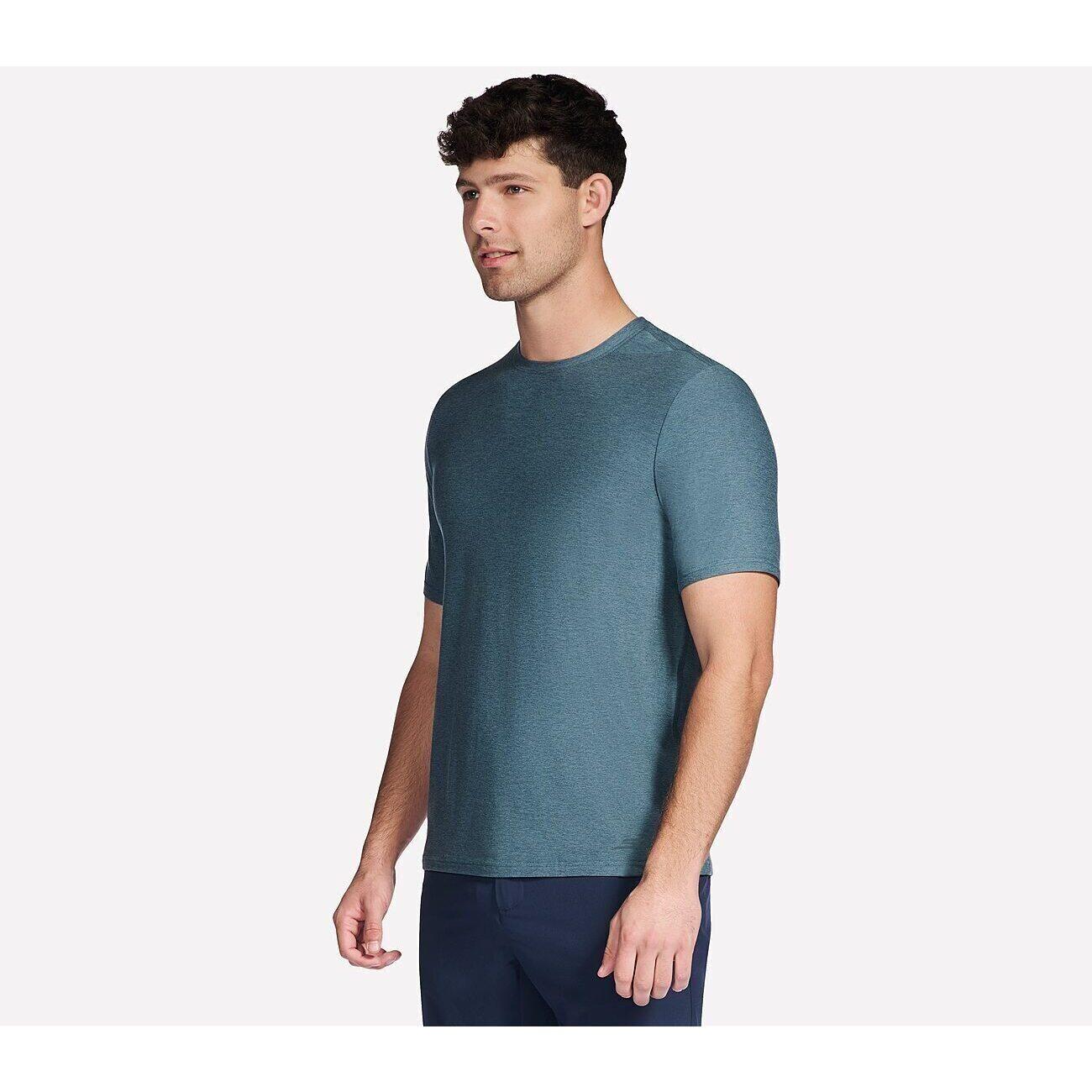 T-shirt Skechers GO DRI All Day Tee, Blauw, Mannen 4/5