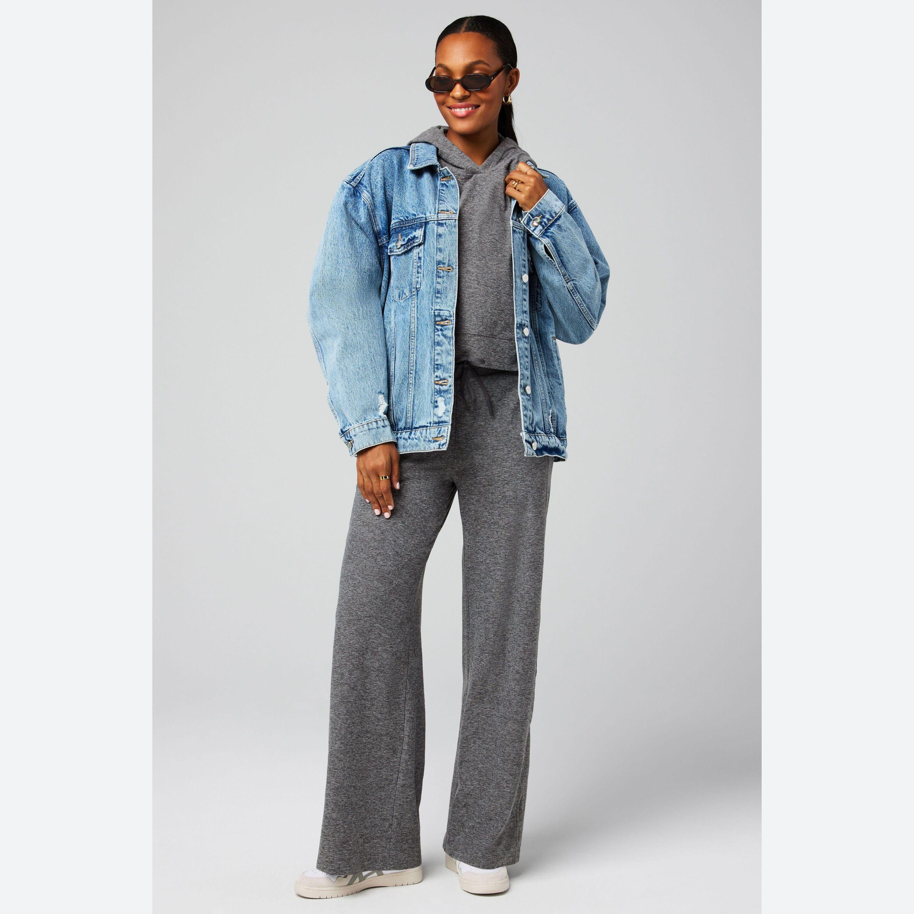 Pantalon Femme Cloud Jersey Wide Leg Pant Avec Jambe Large 4/5
