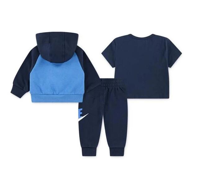 Tuta bambino nike color blocked hbr jogger set - blu 2/2