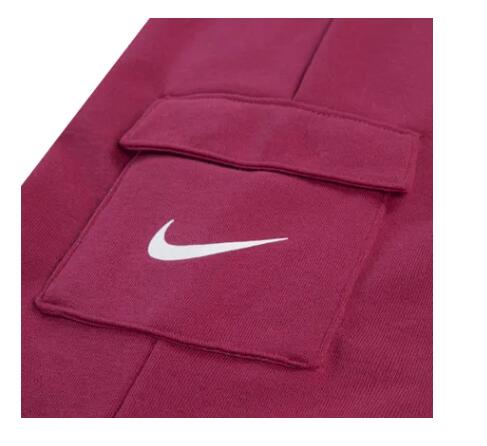 Tuta bambina nike cargo french terry - fucsia 3/4