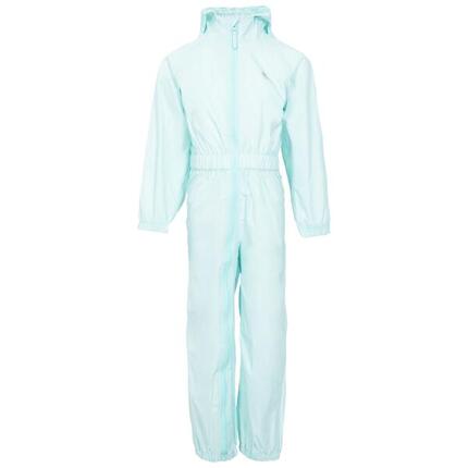 Combinaison imperméable unisexe pour enfant Trespass Button Pale Mint