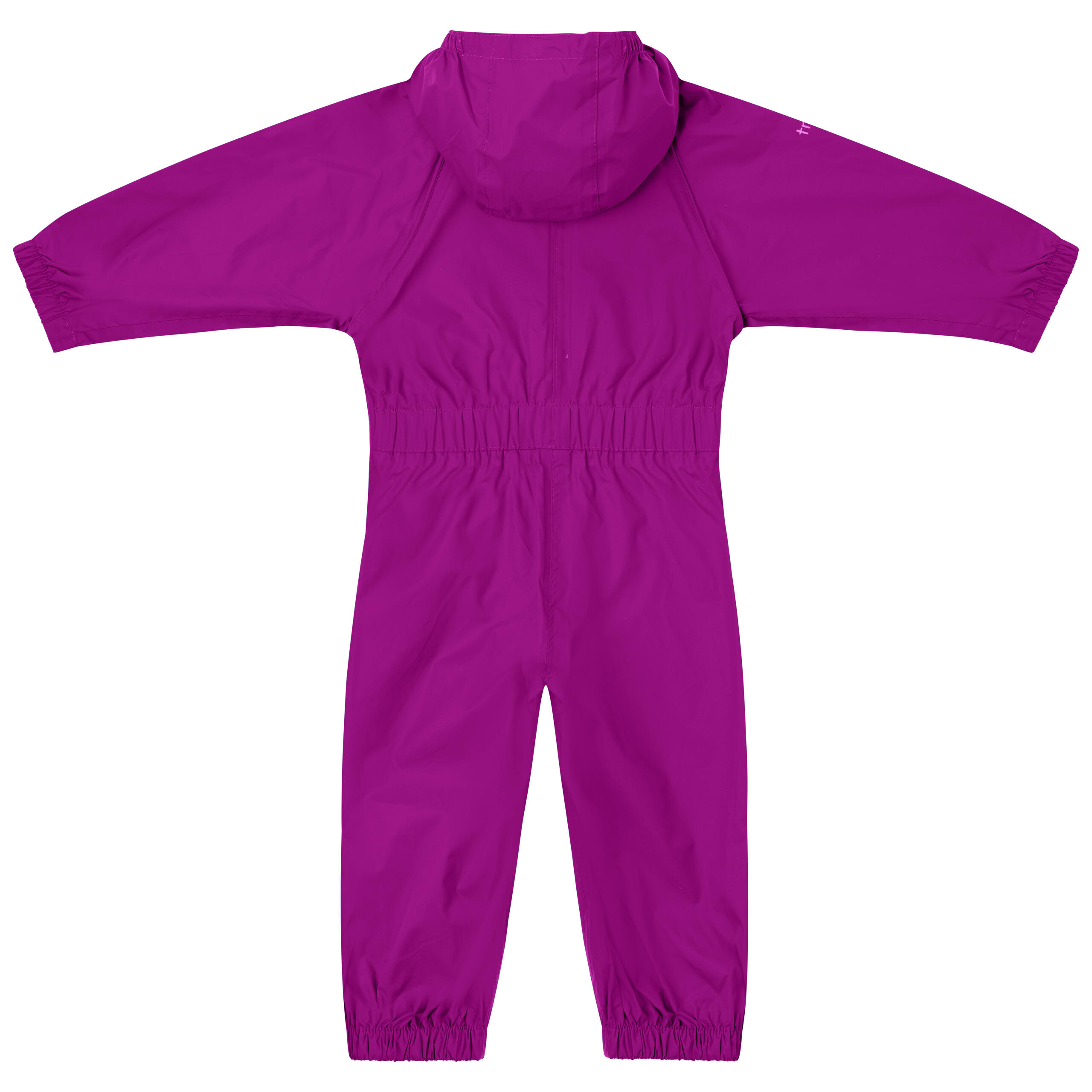 Unisex Kids Grown On Hood Waterproof Rain Suit - Button 3/5
