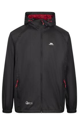 Trespass Qikpac Jas - Unisex Packaway Jkt Zwart/rood