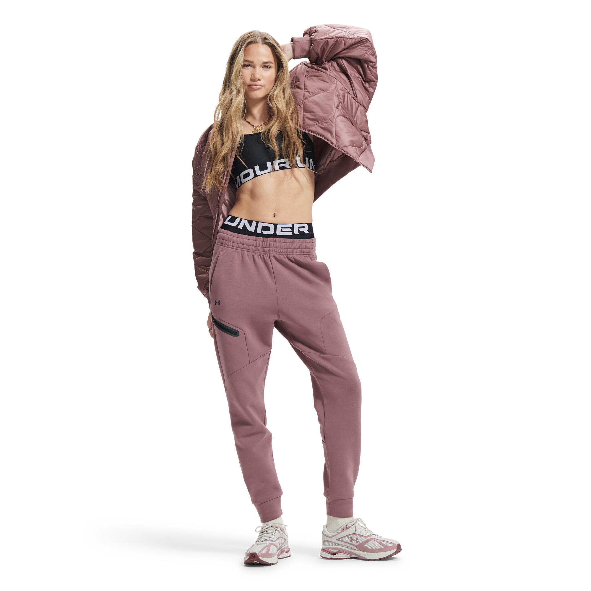 Under Armour Damen Trainingshose Unstoppable Flc Jogger 1379846 3/5