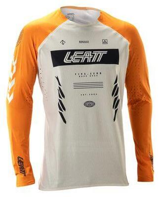 Heren leatt gravity 5.0 long sleeve jersey wit/geel