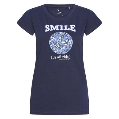 Dames-t-shirt imperial riding smiley flowers