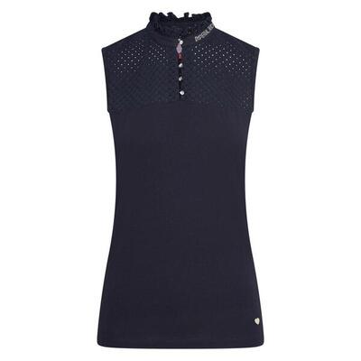 Mouwloos rij poloshirt voor meisjes imperial riding camee