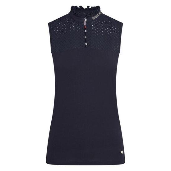 Ärmelloses Reit-Poloshirt, Mädchen Imperial Riding Camee