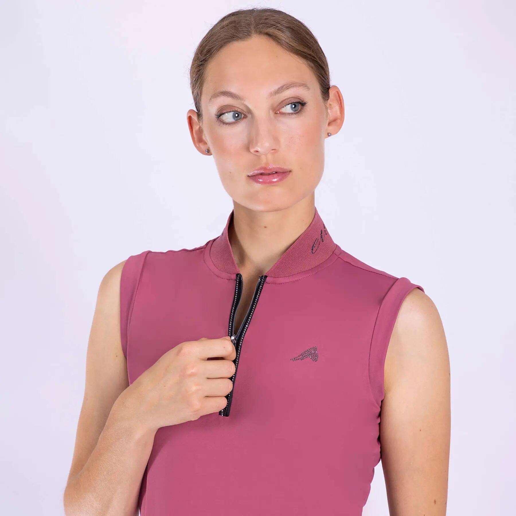 Camisola de equitação sem mangas com meio fecho para mulher Euro-Star Ramona 3/4