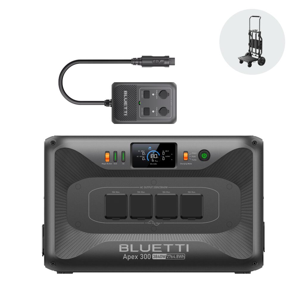 BLUETTI Apex300+Hub D1 generator solarny 2764Wh all-in-one na camping i kamper