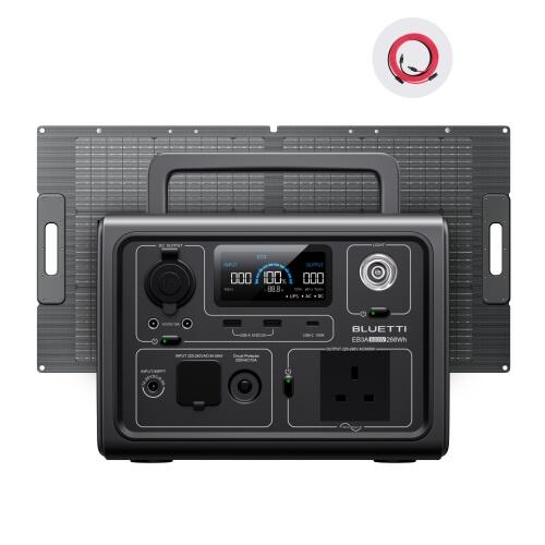 EB3A 268Wh/600W Portable Electric Station + 100W Solar Panel for Camping,caravan