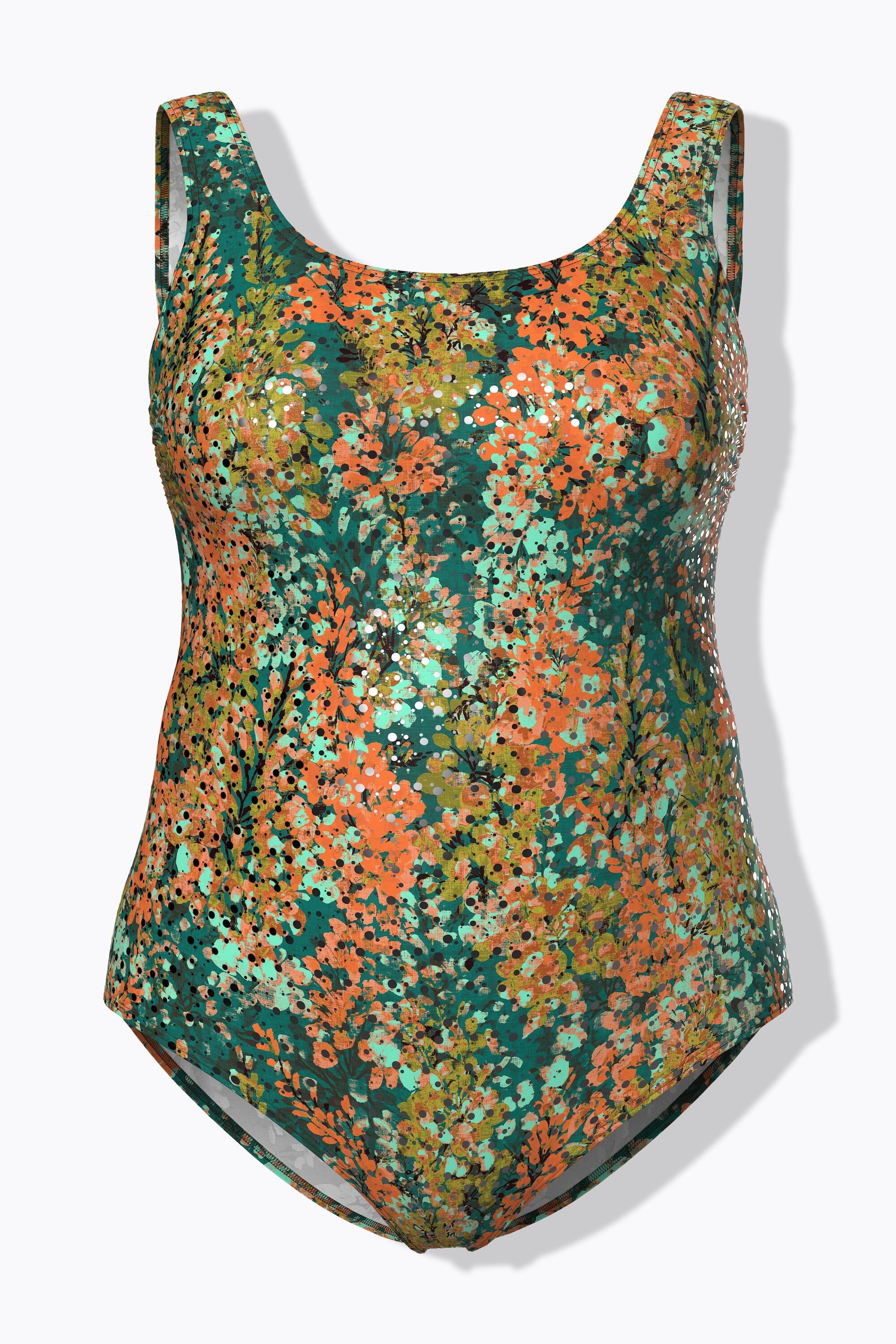 Femme Maillot de bain à fleurs sans bonnets souples décolleté rond 6/7