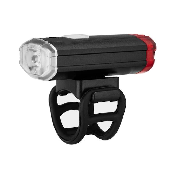 Lampa pentru casca sau ghidon cu lumina alba si rosie, reincarcabil USB