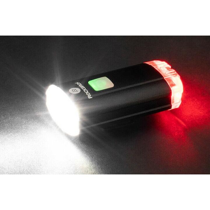 Lampa pentru casca sau ghidon cu lumina alba si rosie, reincarcabil USB