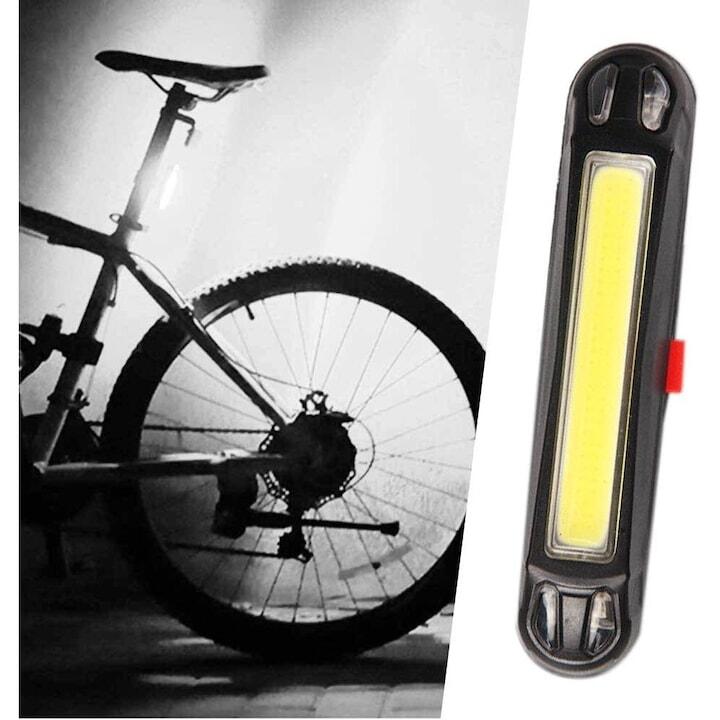 Lampa frontala far LED COB, reincarcabil USB, 5 moduri
