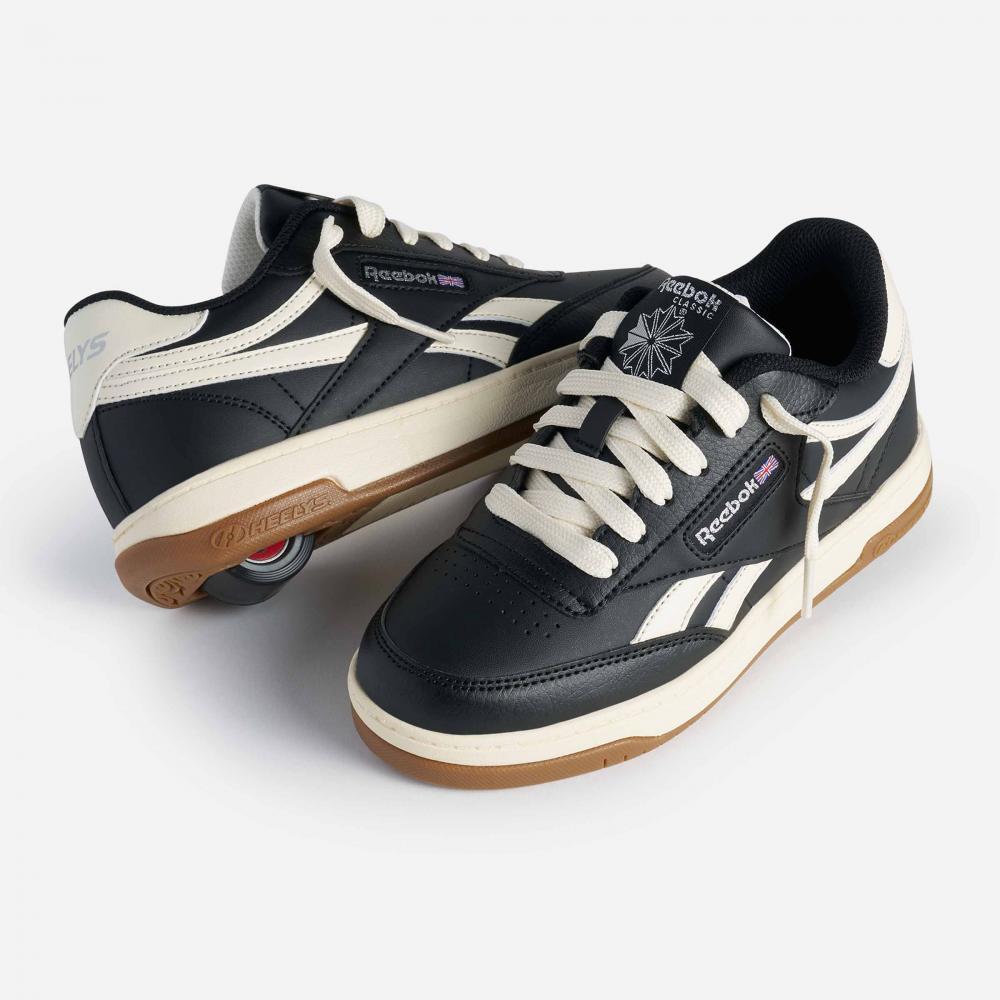 Heelys X Reebok Club C Black/Cream Kids Heely Shoe 3/5