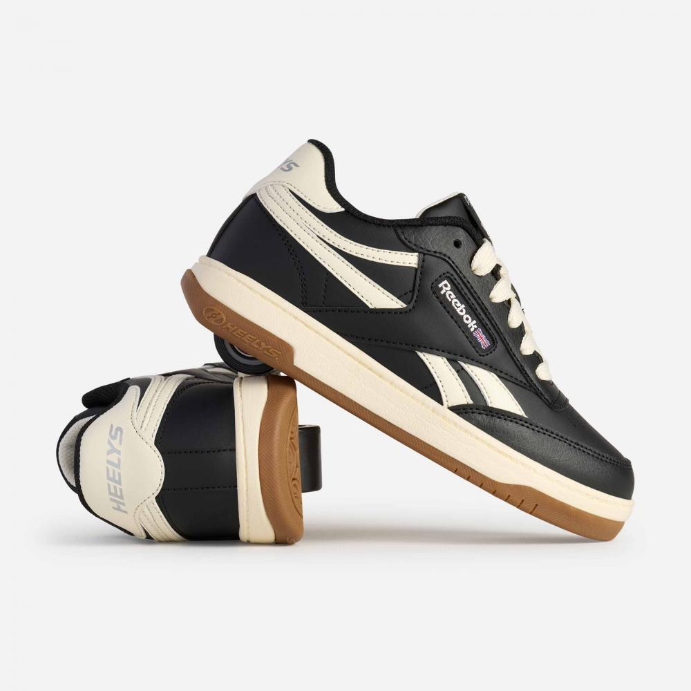 Heelys X Reebok Club C Black/Cream Kids Heely Shoe 2/5