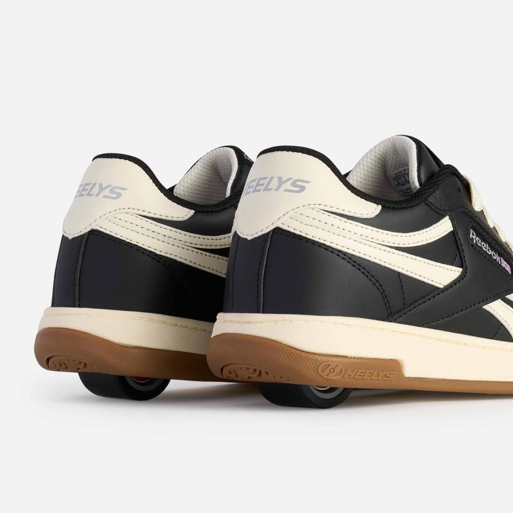 Heelys X Reebok Club C Black/Cream Kids Heely Shoe 4/5