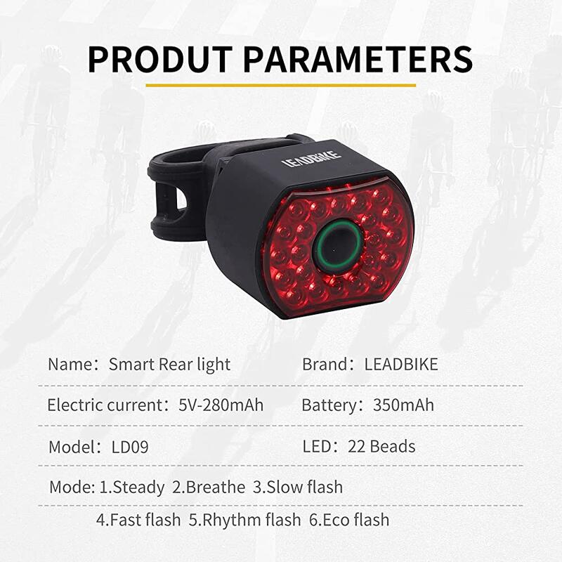 Stop inteligent smart cu senzor de franare, 6 moduri, indicator baterie