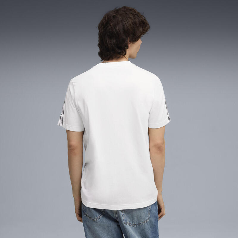 Tricou bărbați logo, benzi pe umeri Essentials Tape, negru PUMA