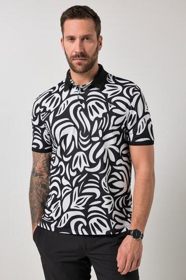 Hommes Polo en piqué imprimé all-over manches courtes