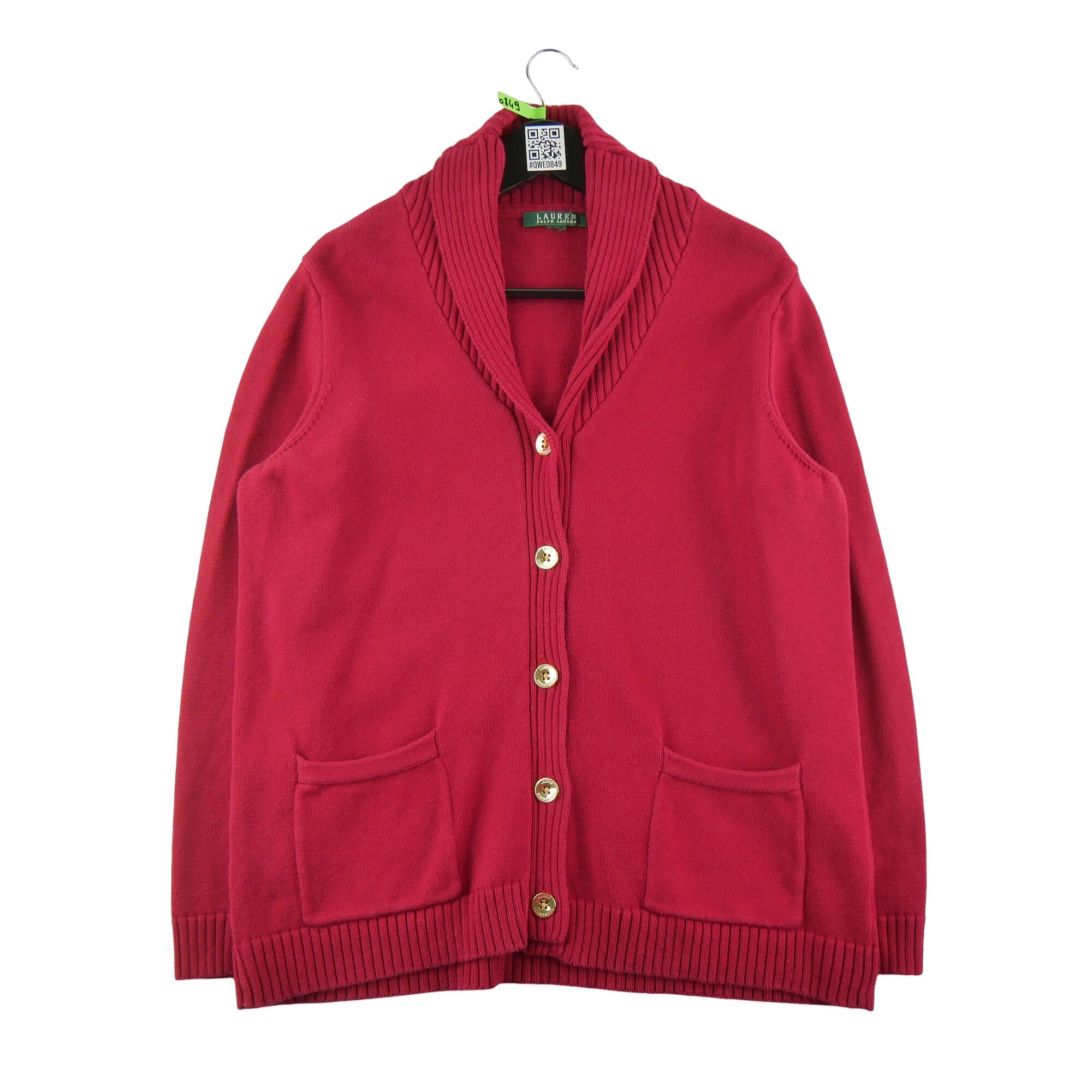 Seconde vie - Gilet Femme cardigan Rouge - Très bon état 1/5