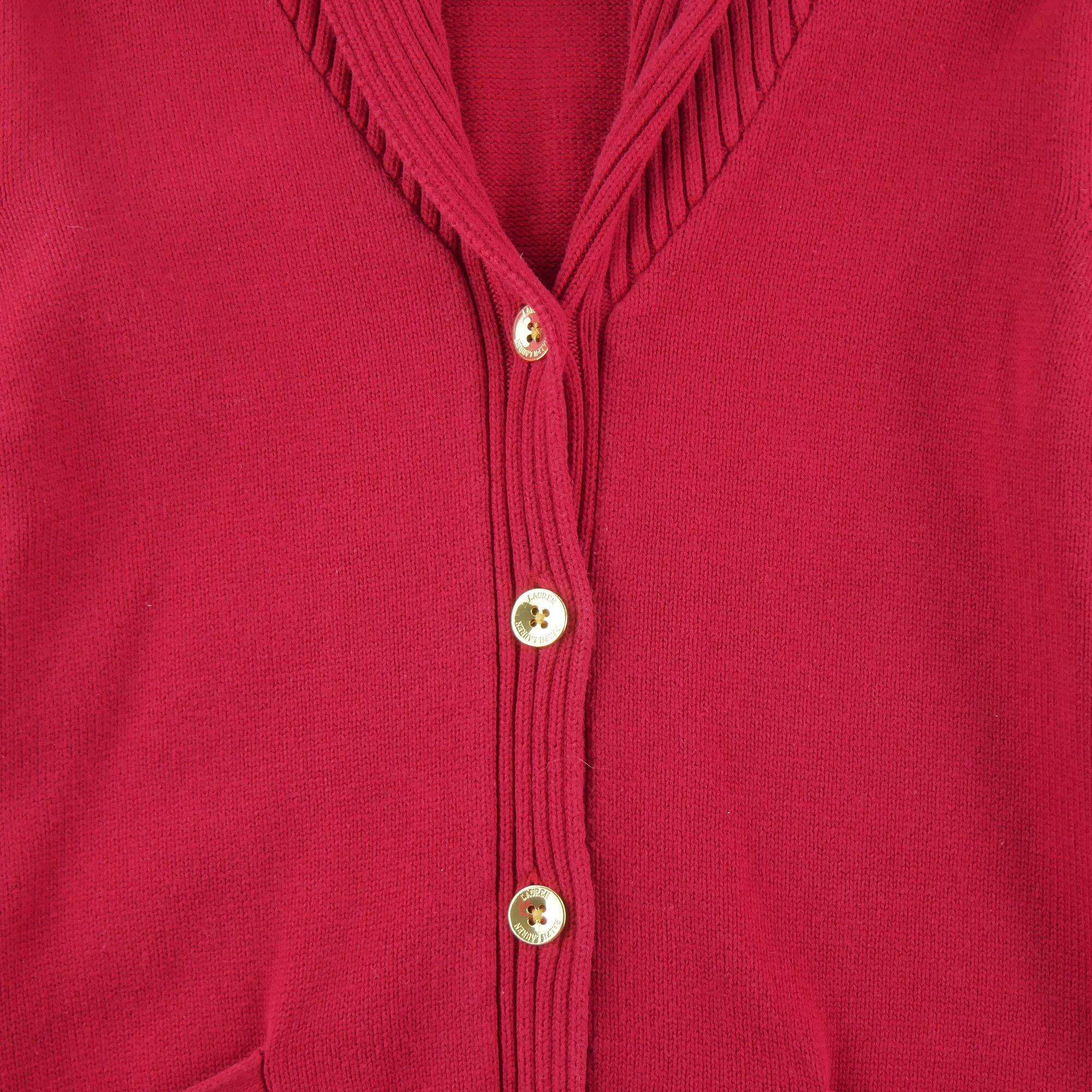 Seconde vie - Gilet Femme cardigan Rouge - Très bon état 3/5