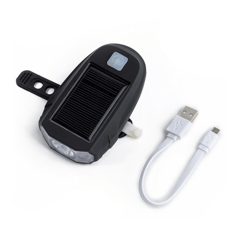 Far solar & reincarcabil USB, 600 lumeni LED puternic, 3 moduri