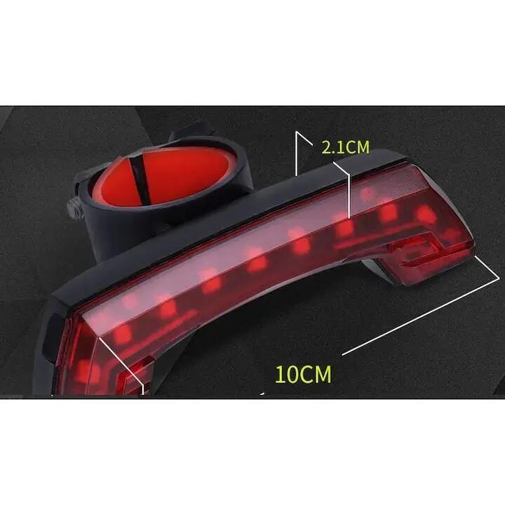 Stop lampa spate 11 leduri, reincarcabil USB, 5 moduri 4/5