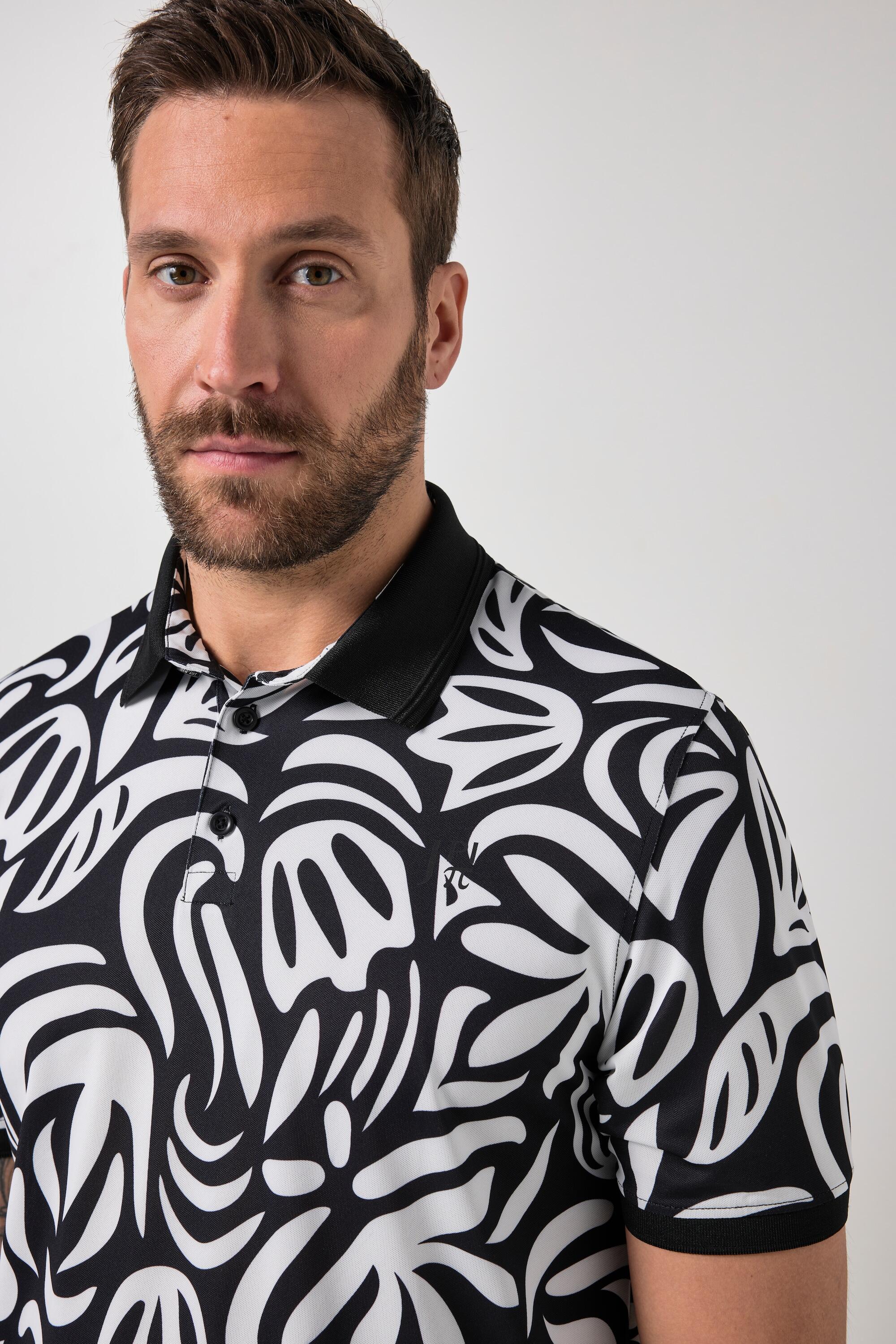 Hommes Polo en piqué imprimé all-over manches courtes technologie FLEXNAMIC® 3/6