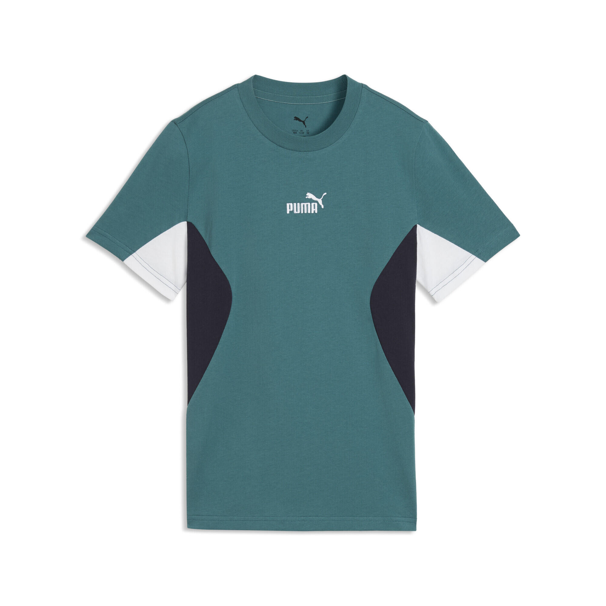 Tricou copii design color block, Essentials Block, roșu PUMA