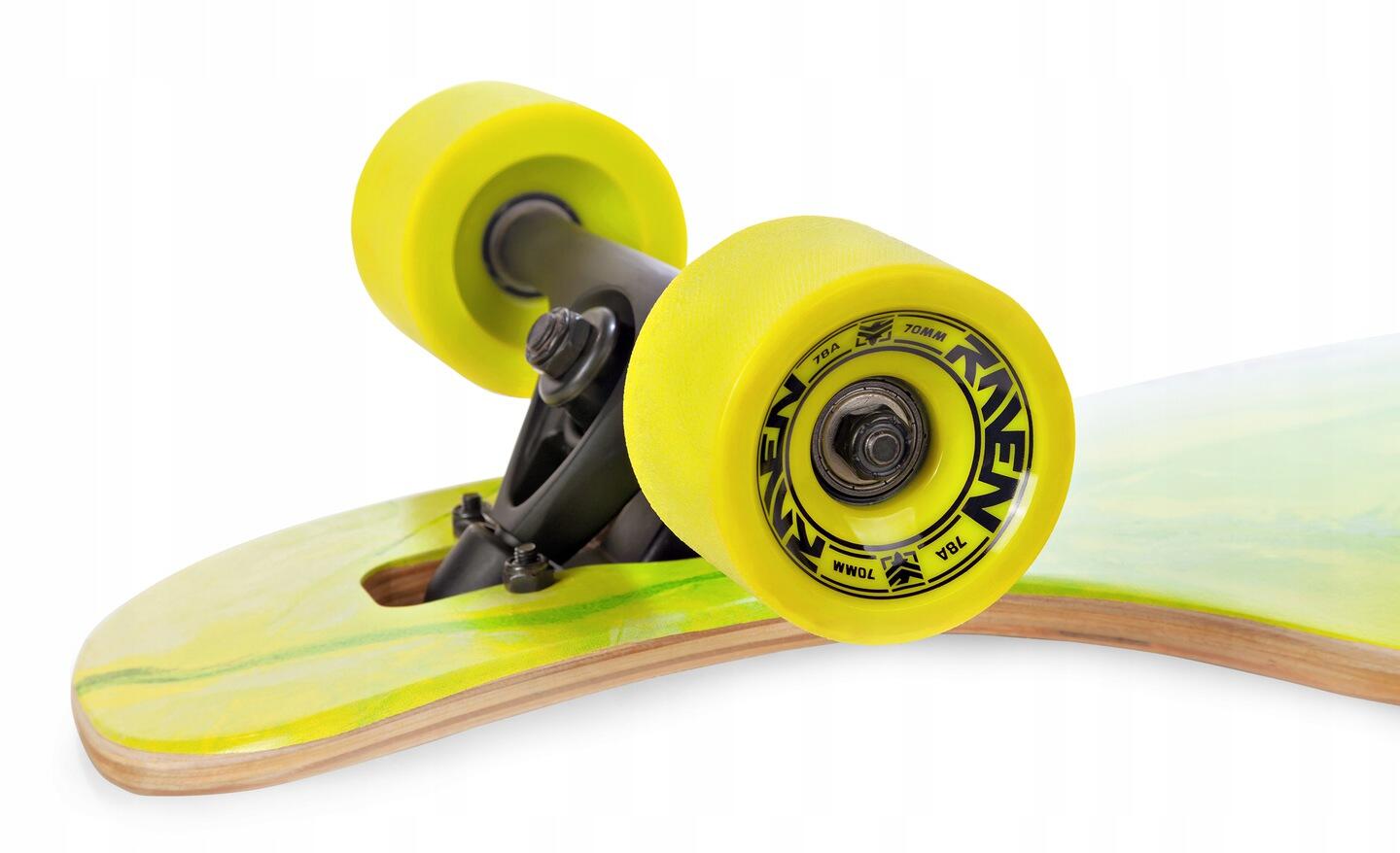 Monopatín Longboard Phase ABEC9 Negro/Lima/Azul 5/7
