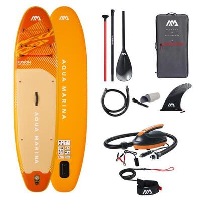 Aqua marina fusion 10'10" opblaasbaar paddleboardpakket + 12 v elektrische pomp