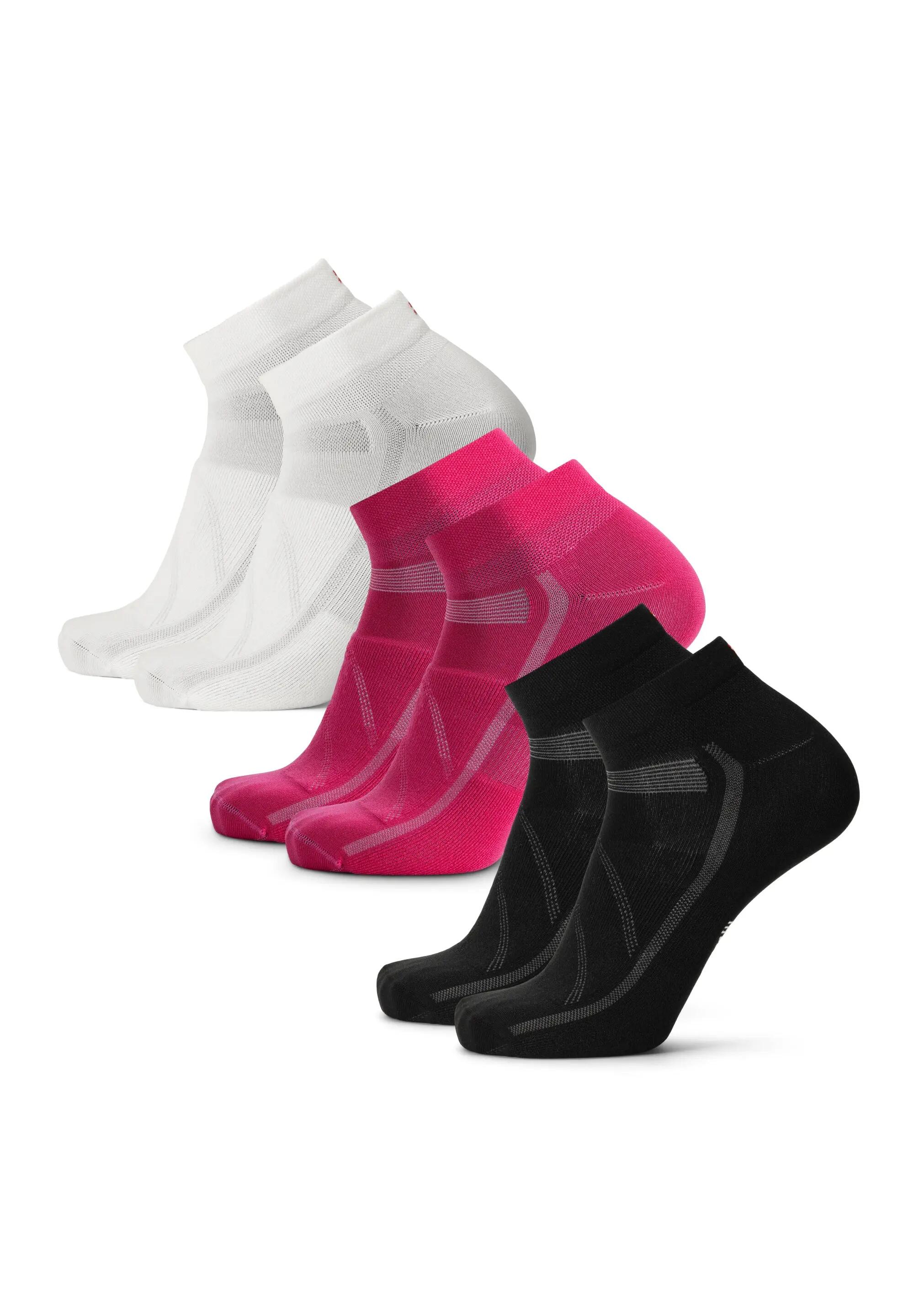 Chaussettes de cyclisme route basses 3 paires séchage rapide anti-ampoules 3/5