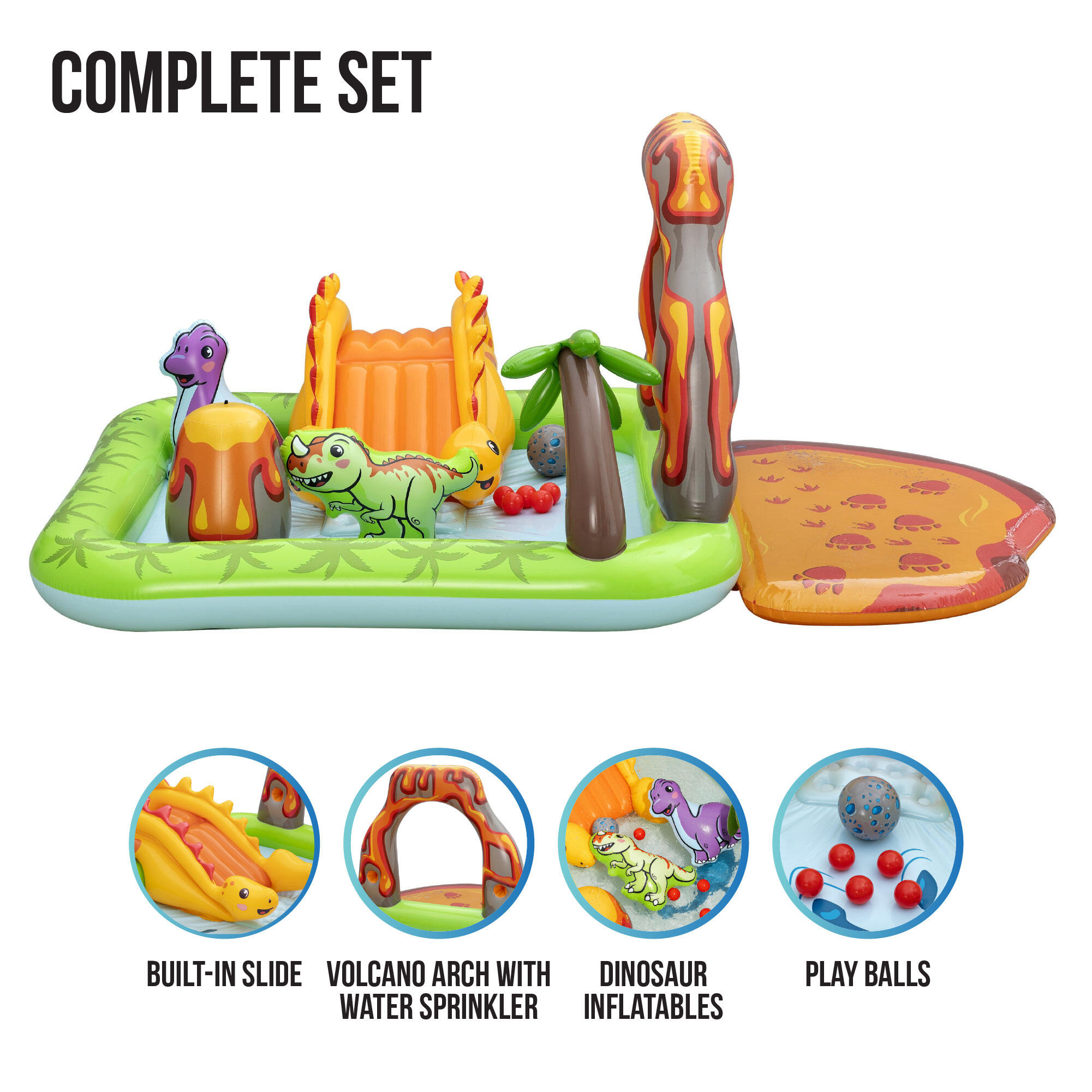 Bestway Volcano Springs Play Centre, Inflatable Kids Pool, Water Play Centre 6/6