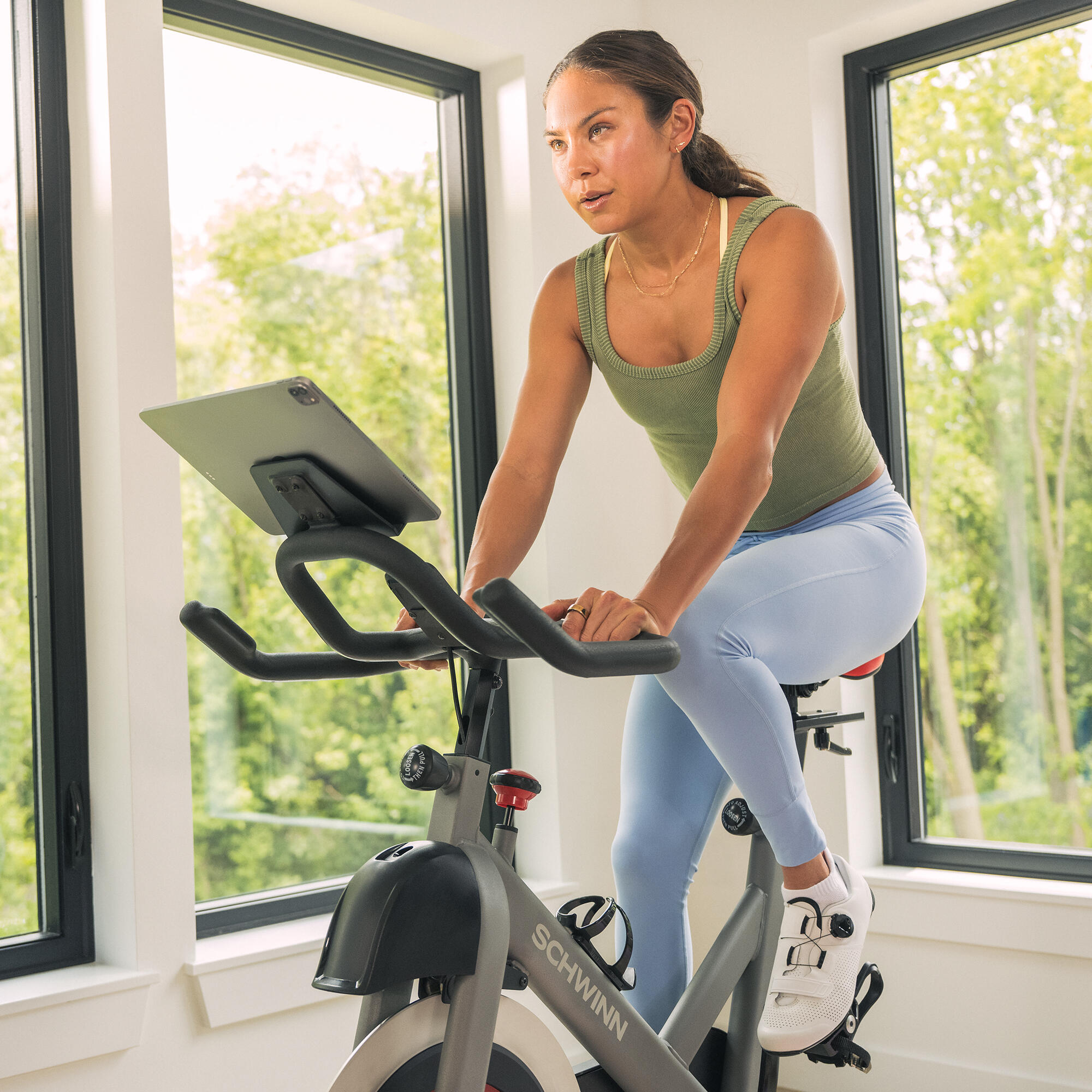 Bicicleta de ciclo indoor IC3.5 - 100 níveis, pedais SPD e monitor LCD 6/7