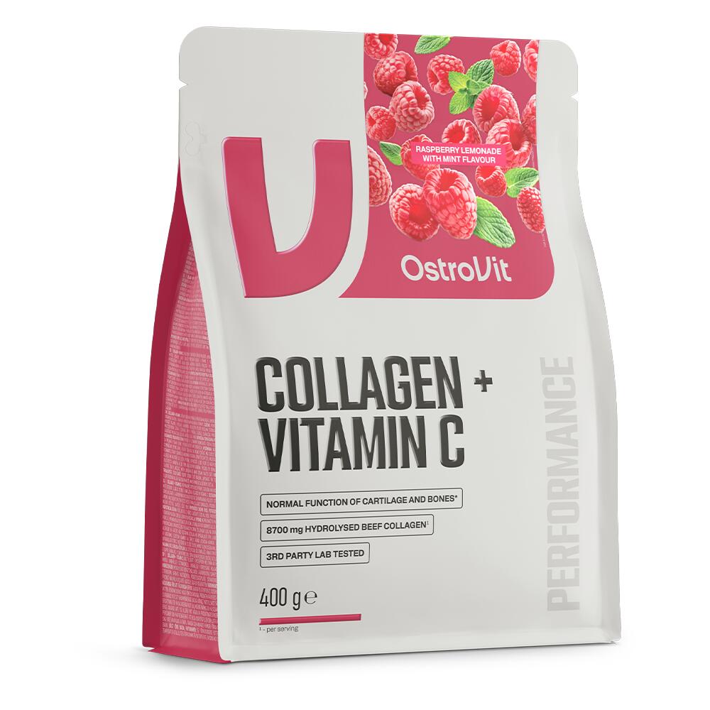 OstroVit Collagen + Vitamin C (400g) Raspberry Lemonade & Mint - Proteins