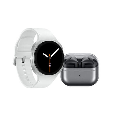 Galaxy watch8 40mm graphite met galaxy buds 3 zilver + jbl flip 7
