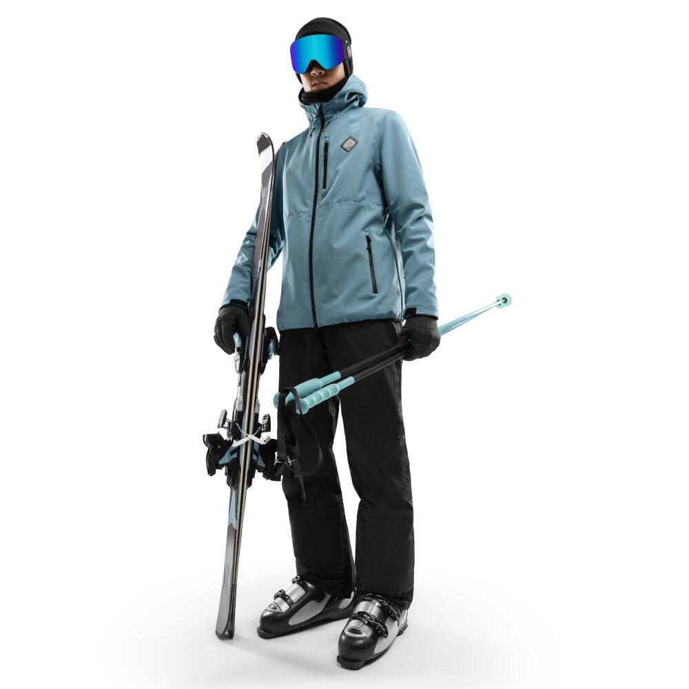 Giacca da snowboard da uomo Sport invernali W2 Beluga Blu Acciaio 3/8