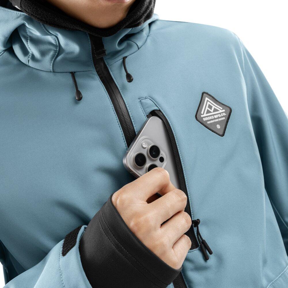 Giacca da snowboard da uomo Sport invernali W2 Beluga Blu Acciaio 6/8