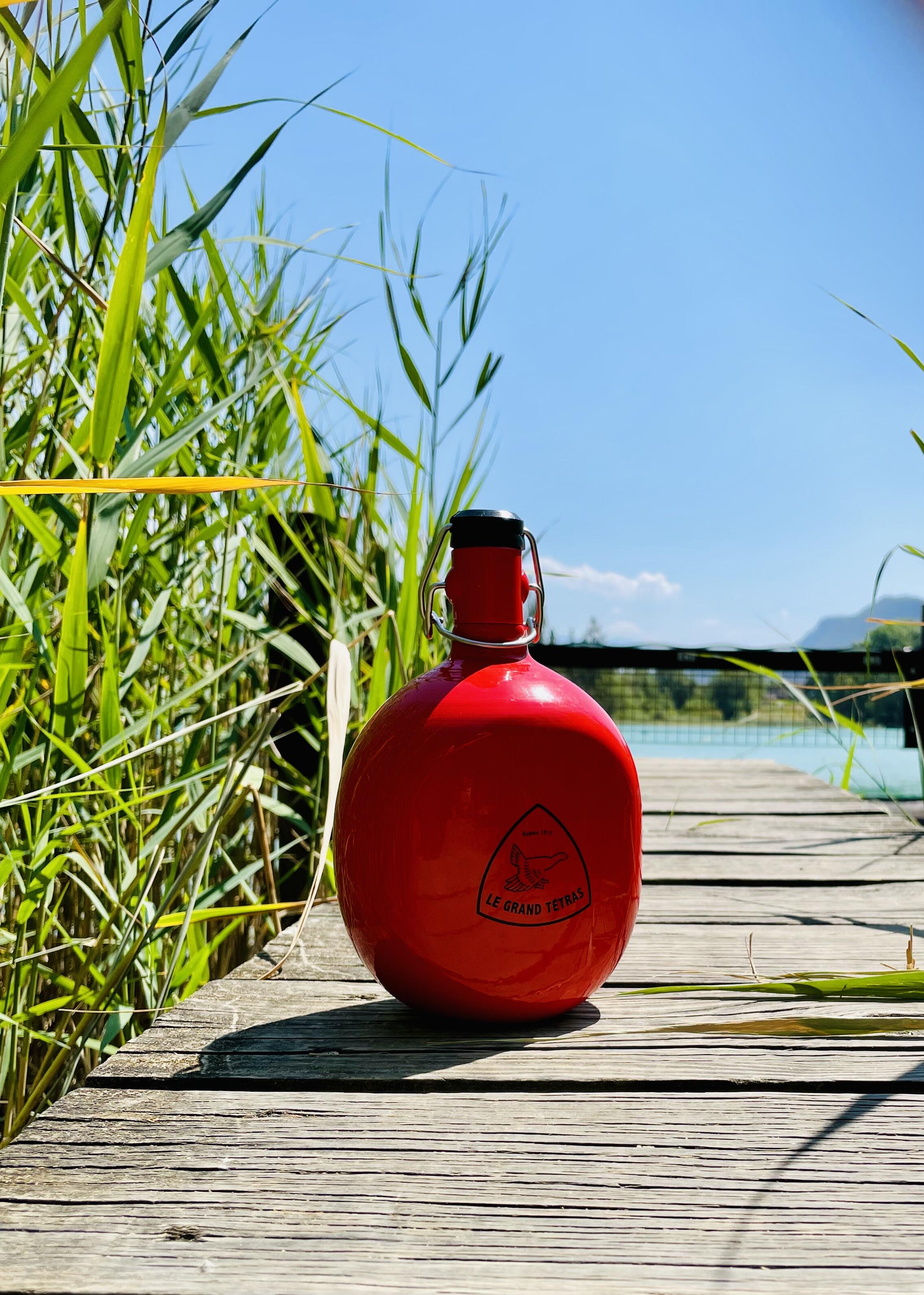 La Gourde Française Ovale 1 litre - Rouge 6/7